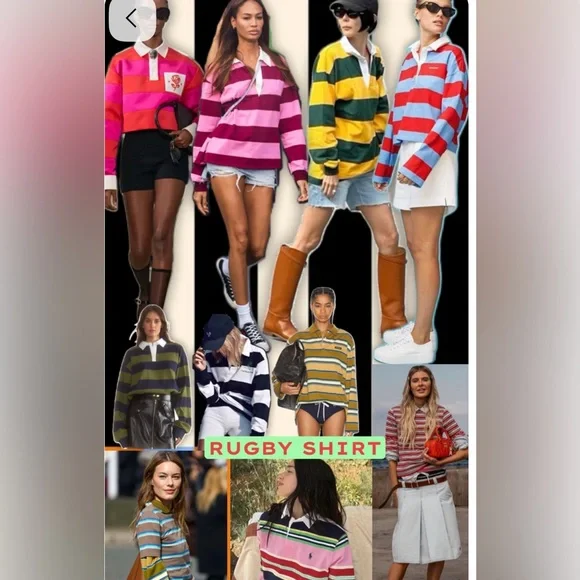 J. Crew Navy and blue Rugby Shirt - Picture 5 of 7